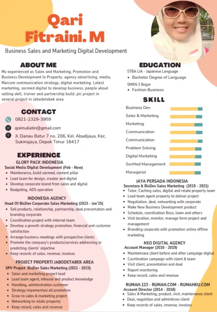 OPEN OPPORTUNITY for PIC BUSINESS DEV, DIGITAL, SALES MARKETING