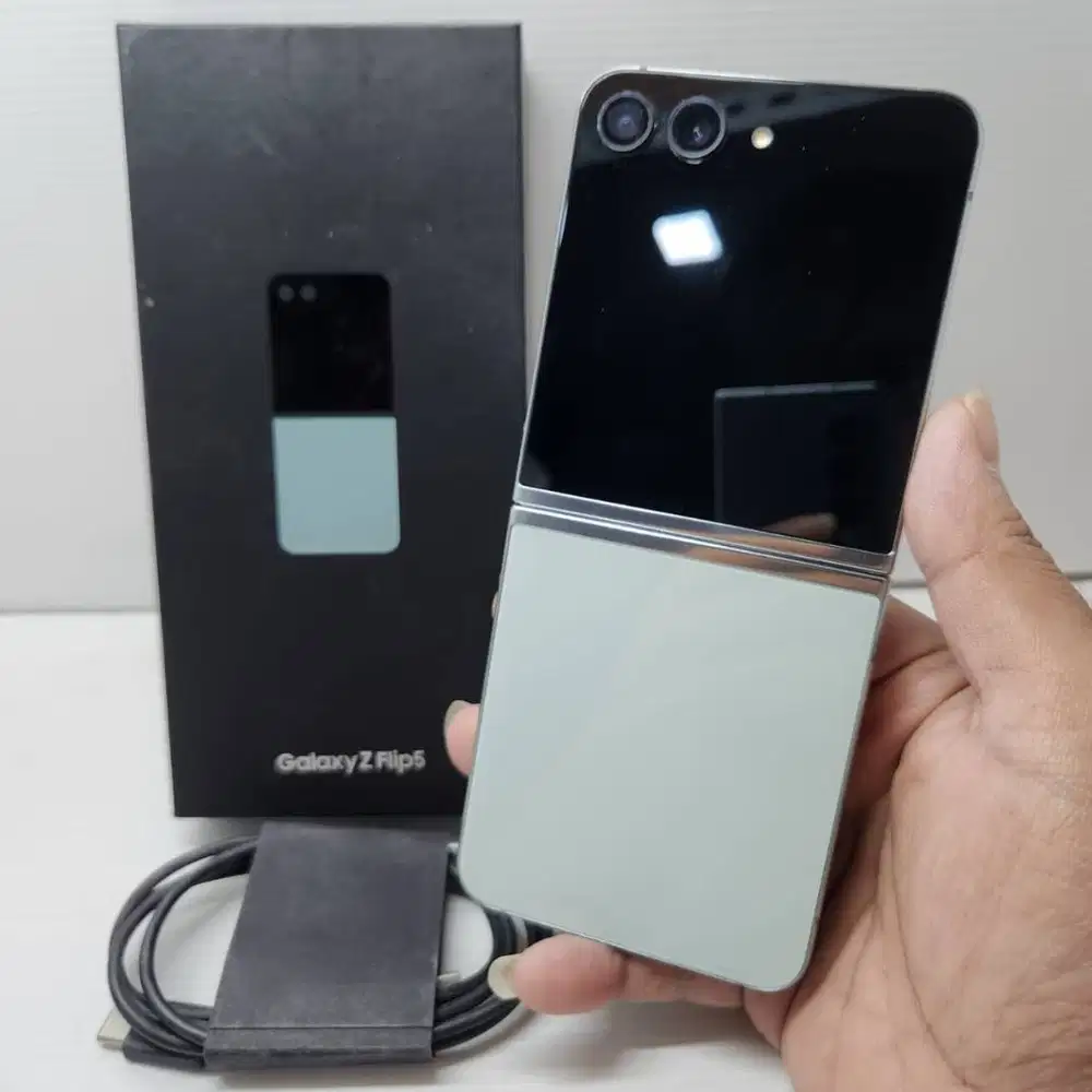 ANTI MINUS! MULUS SAMSUNG GALAXY Z FLIP 5 5G 8/256 Mint EX SEIN FULLSE