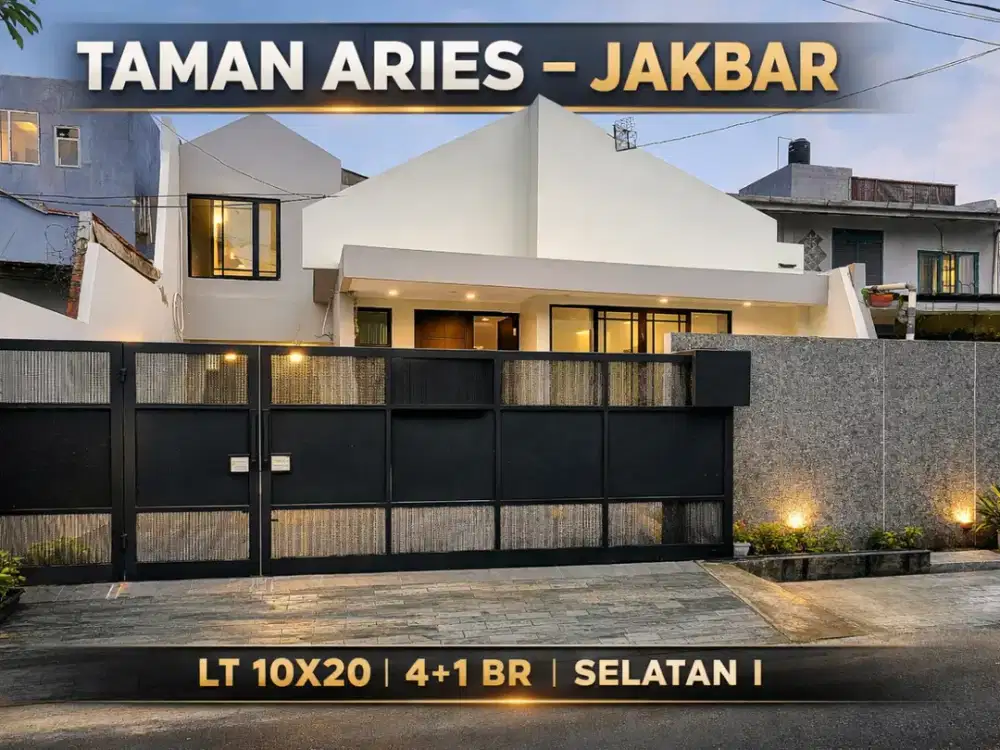 HOT SALE! Rumah Taman Aries Jakbar LT 200m² Area Premium Puri