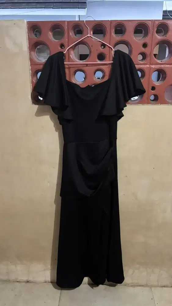 Dress sabrina hitam seksi