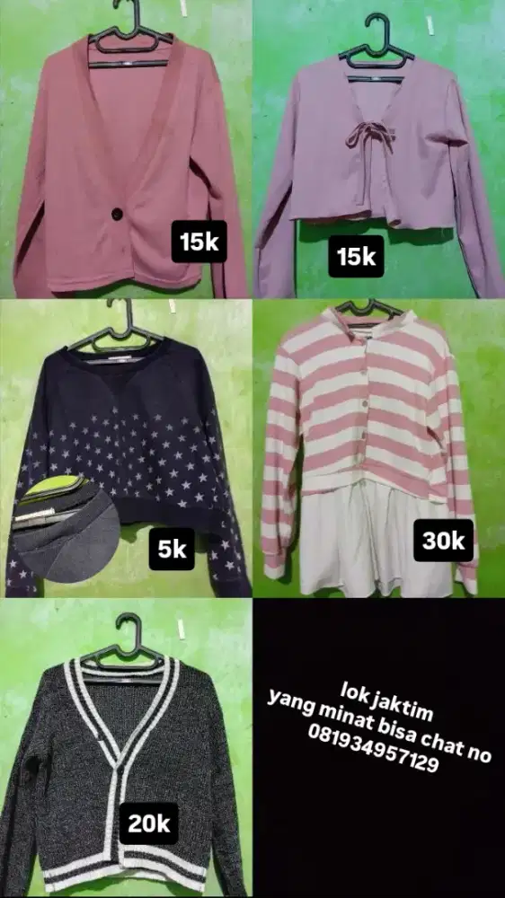 baju preloved (baju bekas) dengan harga murah