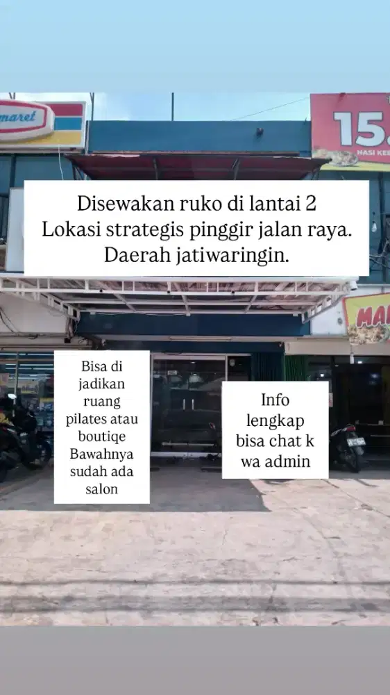 Disewakan ruko di lantai 2 pinggir jalan raya