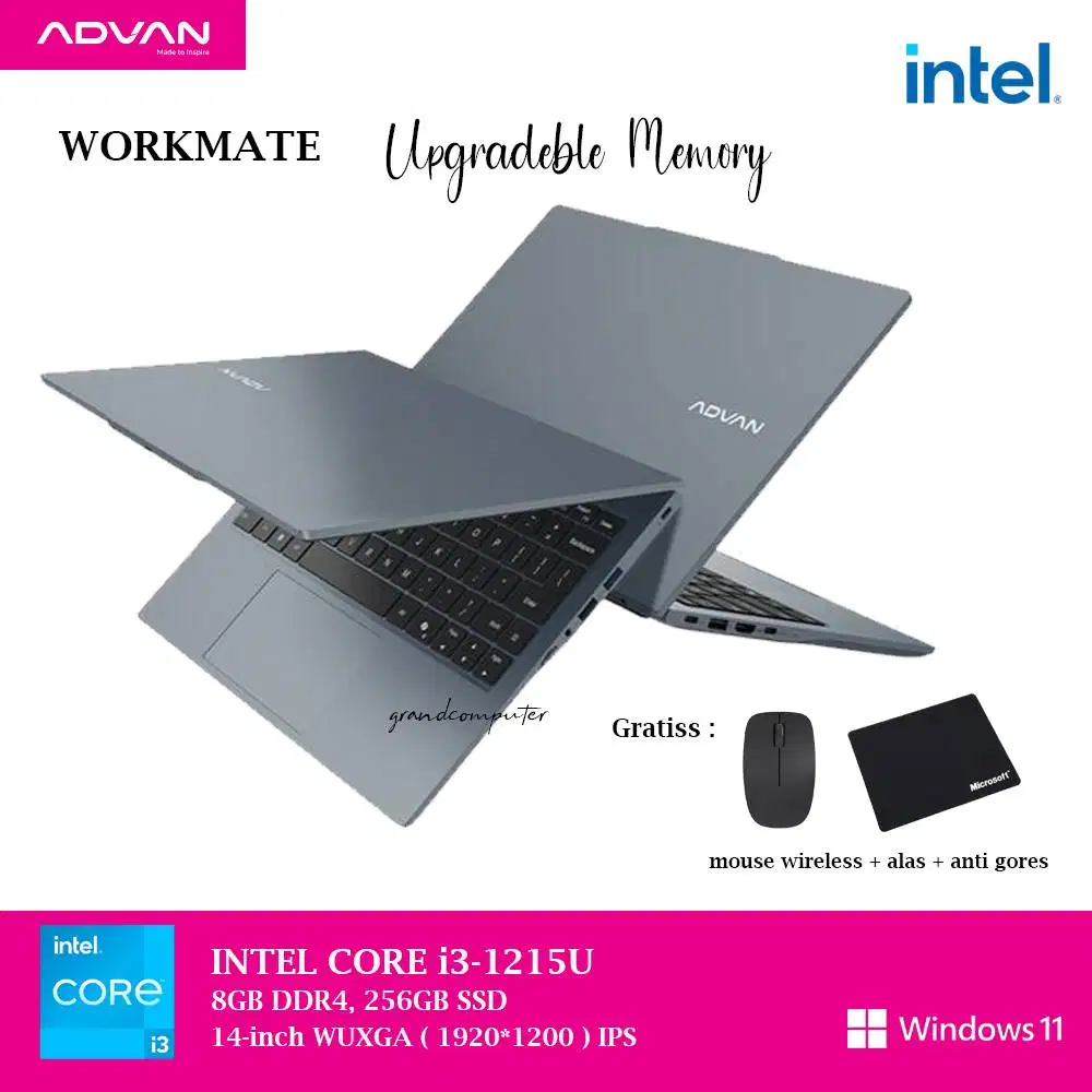 ADVAN WORKMATE CORE i3 1215U RAM 8GB Bisa Upgrade