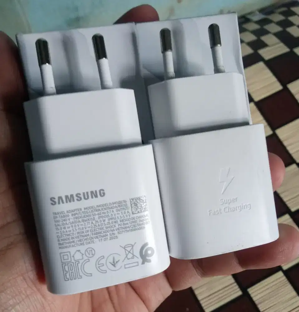 ADAPTOR CHARGER ORIGINAL SAMSUNG 25 WATT A17/A07