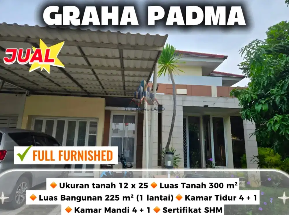 RUMAH DIJUAL KAWASAN GRAHA PADMA SEMARANG BARAT SIAP HUNI
