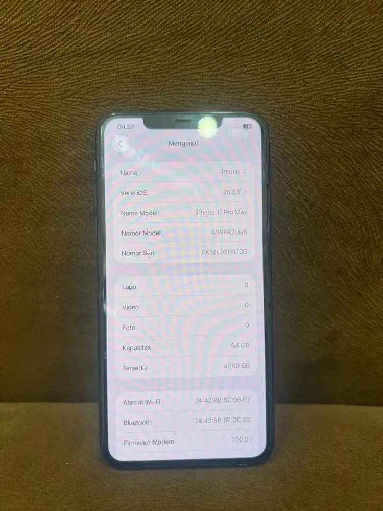 Iphone 11 Promax 64 Permanent Fisik 98%