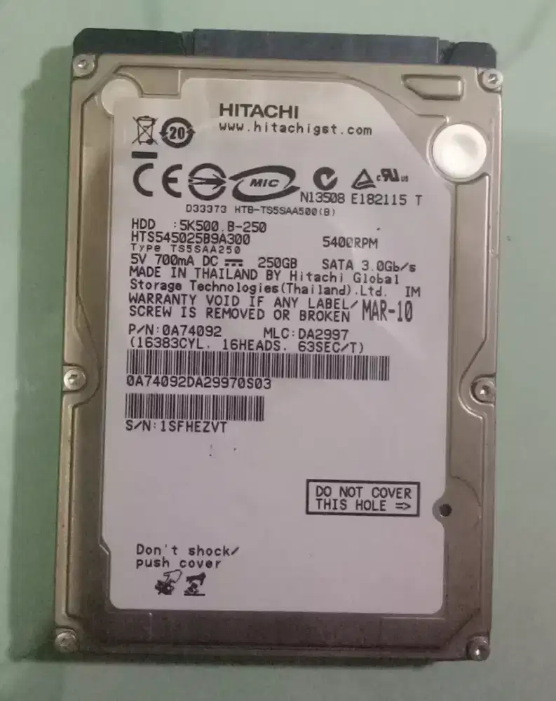 HARDISK HITACHI 250GB SATA