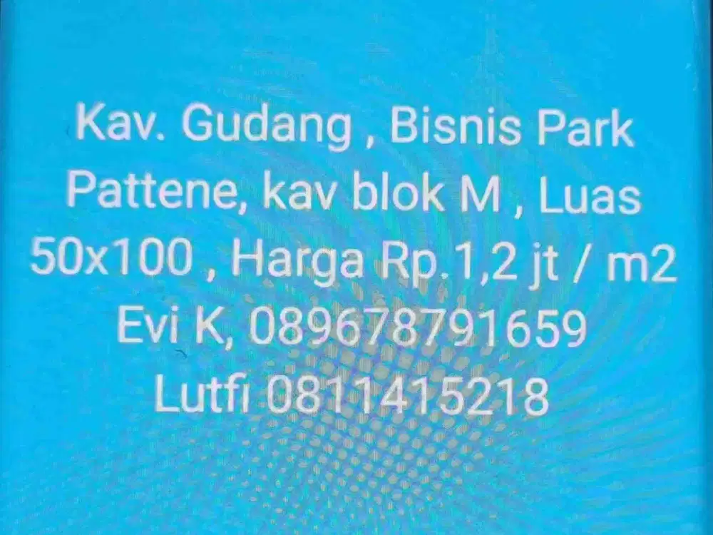 Dijual Kavling Gudang 88 Pattene Makassar