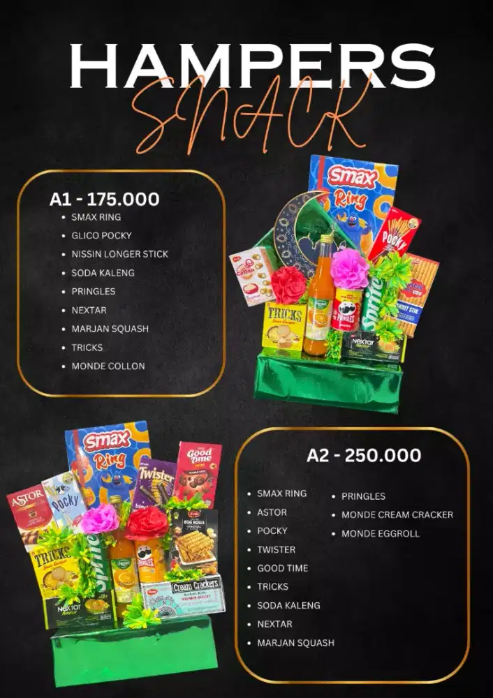 Terima pesanan Hampers Snack Mewah dan terjangkau