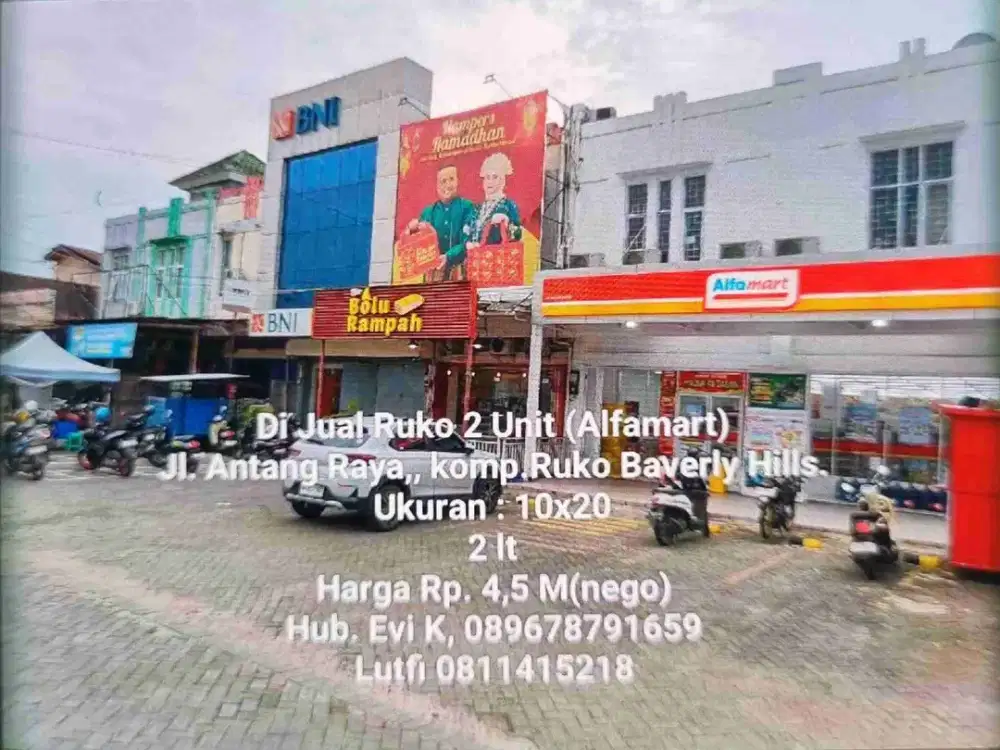Dijual Ruko 2 unit (Alfamart) Jl. Antang Raya, Komp. Ruko Baverly Hills Makassar