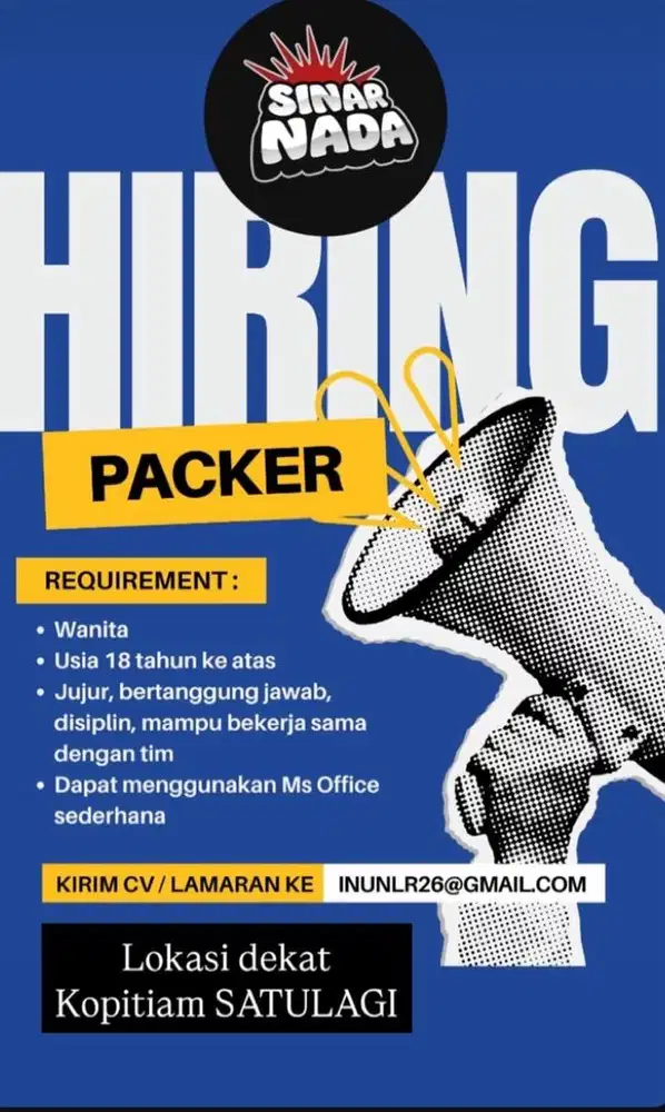 We are Hiring Packer