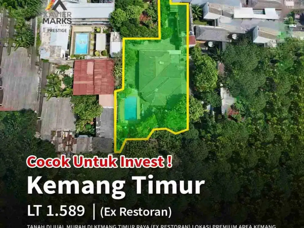 Tanah Dijual Murah – Jl. Kemang Timur Raya (Ex Restoran)

Lokasi premium area Kemang, cocok untuk investasi besar maupun pengembangan properti.

Spesifikasi:

Luas Tanah: 1.589 m²

Legalitas: 3 SHGB

Terdapat bangunan ex restoran

Kolam renang pribadi

Ha