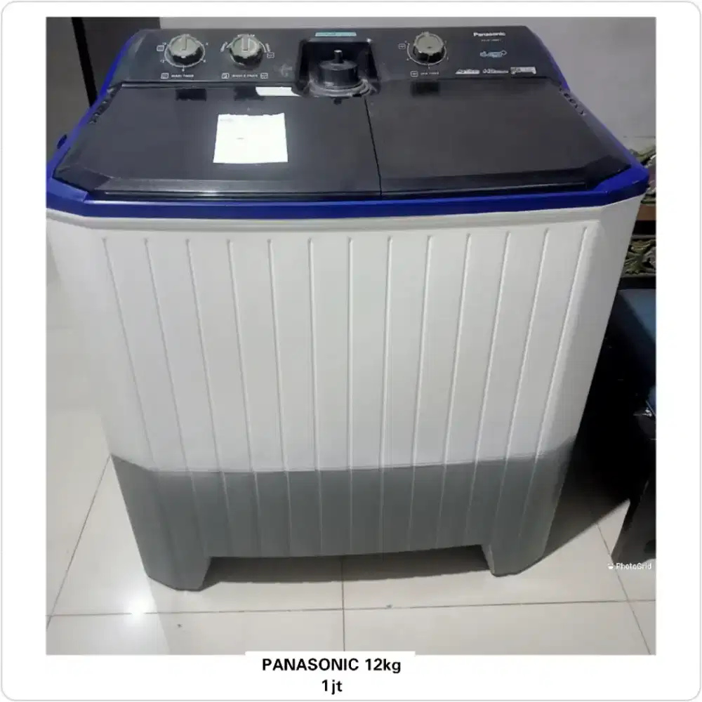 Mesin cuci 2 tabung Jumbo 12lg Panasonik