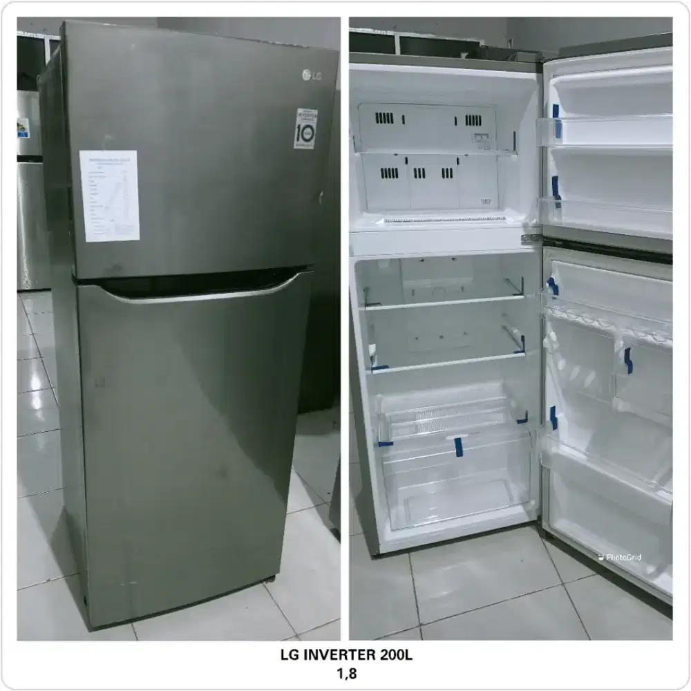 Kulkas 2 pintu LG Inverter 200L