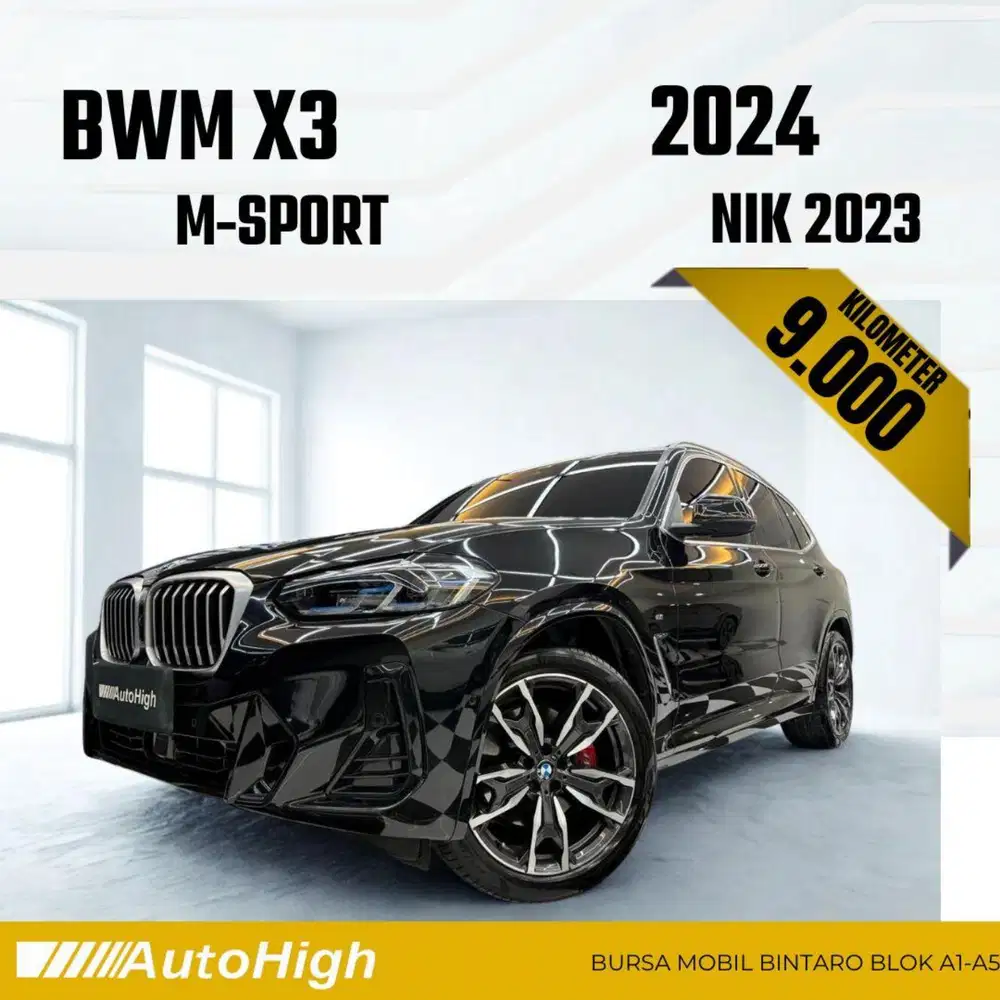 DP10% [Km9.000] X3 M-Sport 2023 Black Reg 2024 #AUTOHIGH