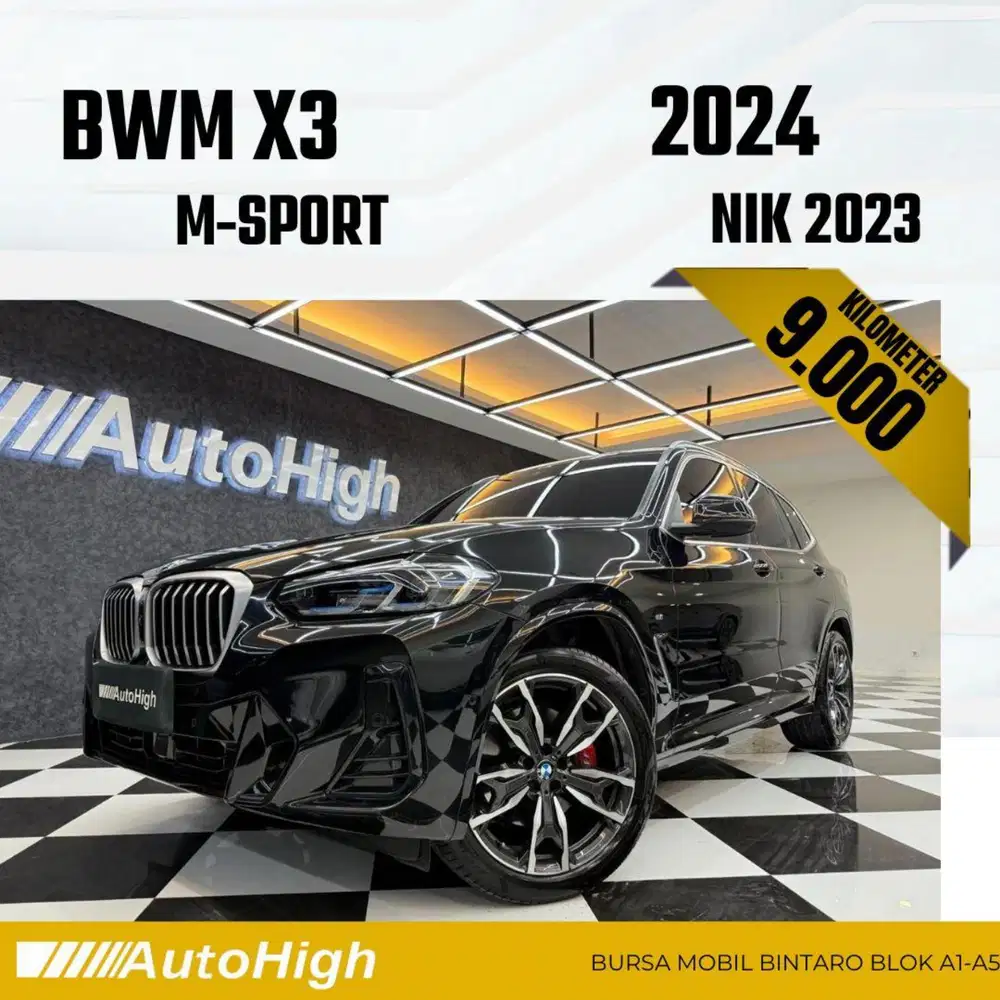DP10% [Km9.000] X3 M-Sport 2023 Black Reg 2024 #AUTOHIGH
