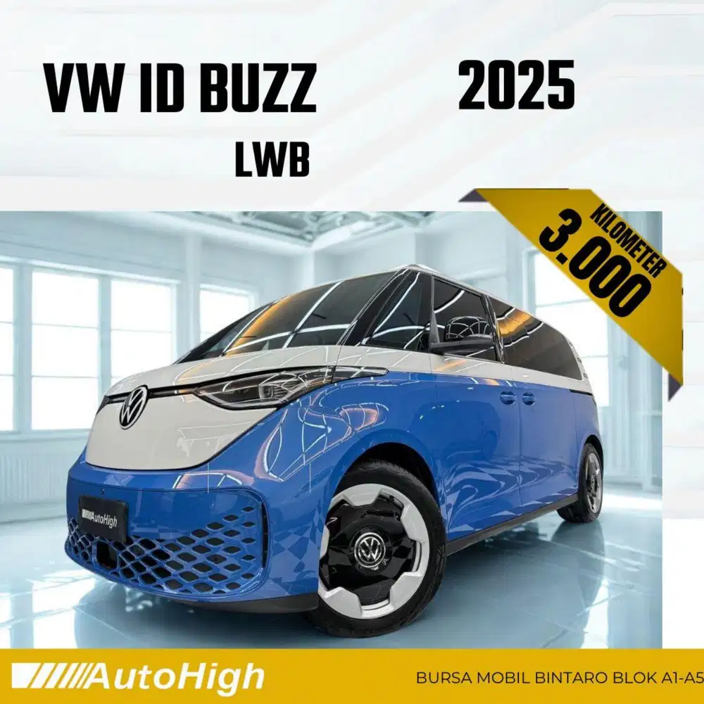 DP30% [Km3.000] VW ID Buzz LWB 2025 White Blue Reg 2026 #AUTOHIGH