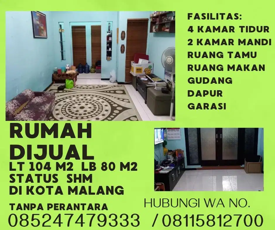 Dijual Rumah Strategis Murah Malang