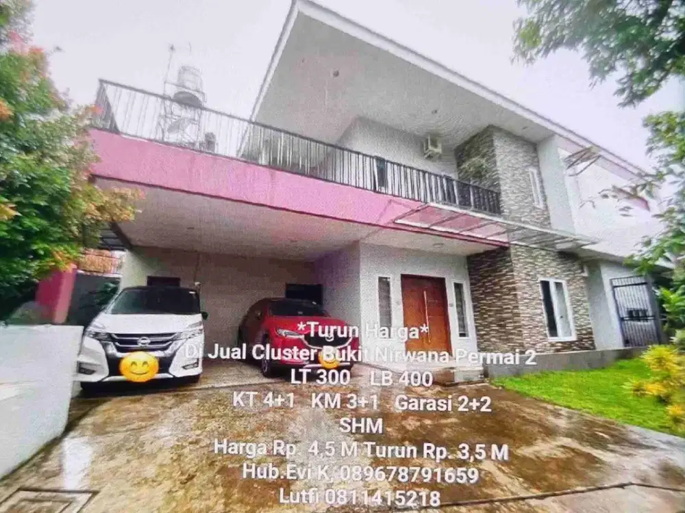 Dijual Rumah Cantik 2 lantai di Cluster Bukit Nirwana Permai 2 Makassar