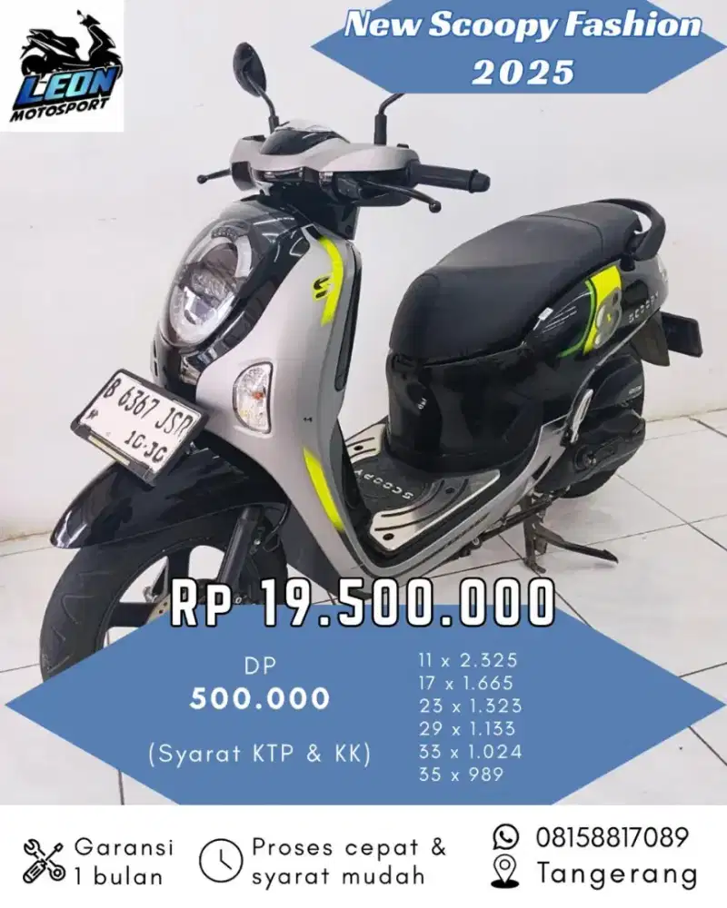 Scoopy fashion 2025, jual beli motor seken