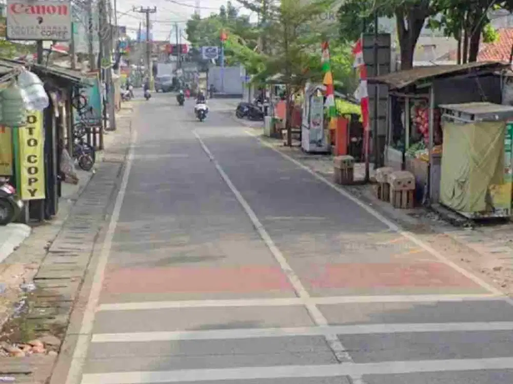 Tanah 3268 m harga 7 jt/m strategis pinggir jalan raya pondok Jaya +20 kontrakan di tangerang selatan