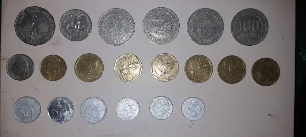 Jual 20 pcs uang koin edar lama asli