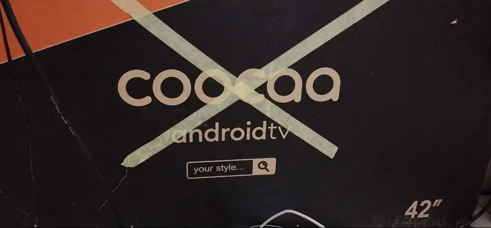 Di jual TV coocaa 42 inch minus lcd pecah mesin aman