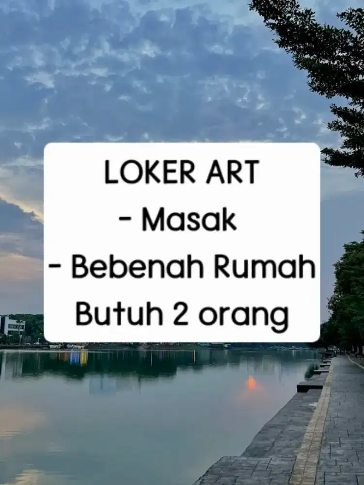 LOKER ART Butuh Segera