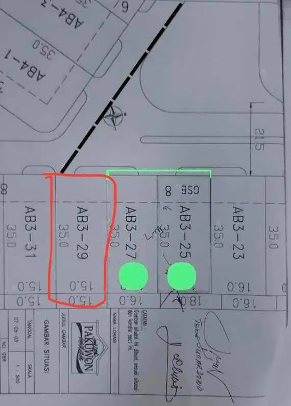 DIJUAL KAVLING IMPERIAL GOLF PAKUWON INDAH TERMURAH ROW JALAN LEBAR