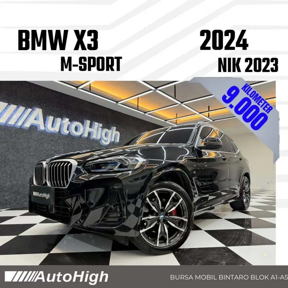 DP10% [Km9.000] X3 M-Sport 2023 Black Reg 2024 #AUTOHIGH