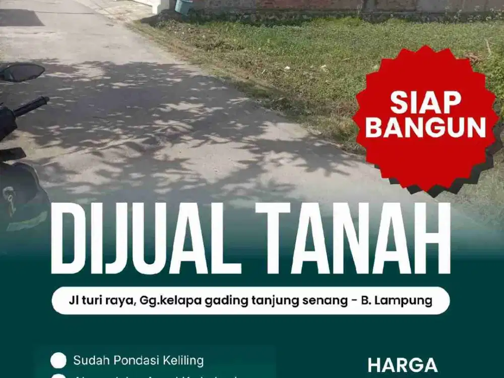 TANAH MURAH DI TJ SENANG SDH PODASI KELILING SIAP BANGUN
