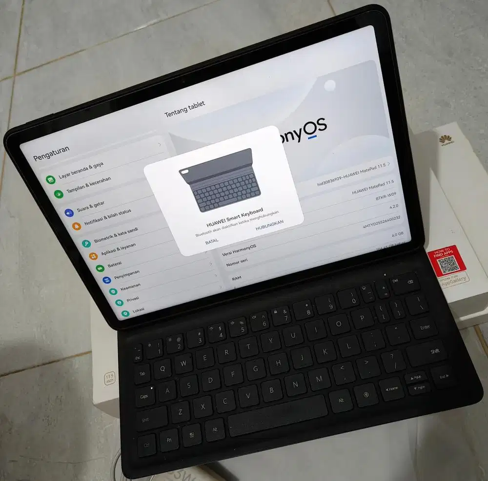 Tab Huawei Matepad 11.5 6/128 Keyboard Siap Pakai BTK-W09