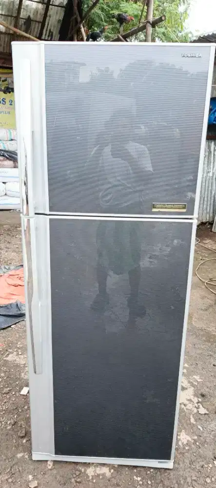 Kulkas pintu 2 jumbo tempered glass original