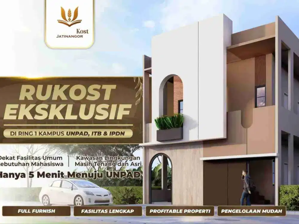 Jual Kosan Baru Dekat Kampus UNPAD ITB Jatinangor Bandung (GKJ) Murah (4 KT + 4 KM)