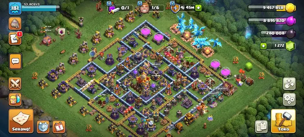 Jual akun coc TH 16 baru naik TH
