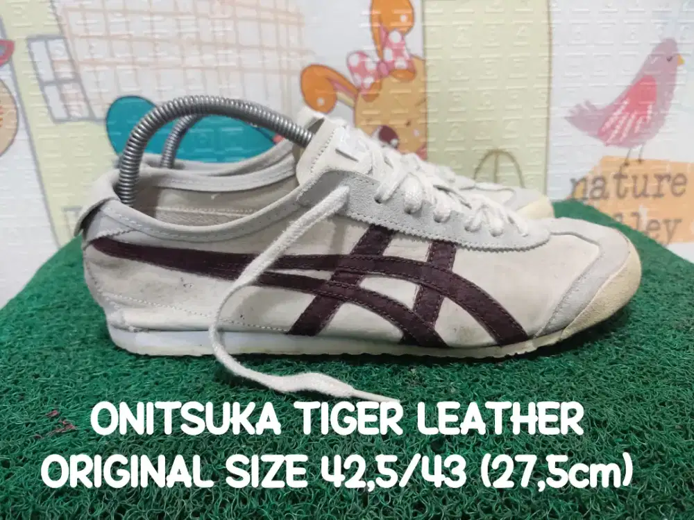ONITSUKA TIGER LEATHER ORIGINAL SIZE42,5/43 (27,5CM)ok siap pakai