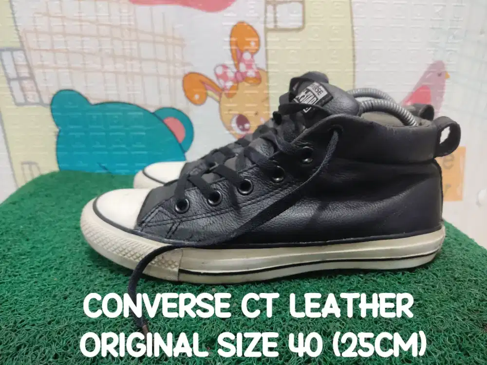 CONVERSE CT LEATHER ORIGINAL SIZE49(25CM) Kondisi siap pakai asli