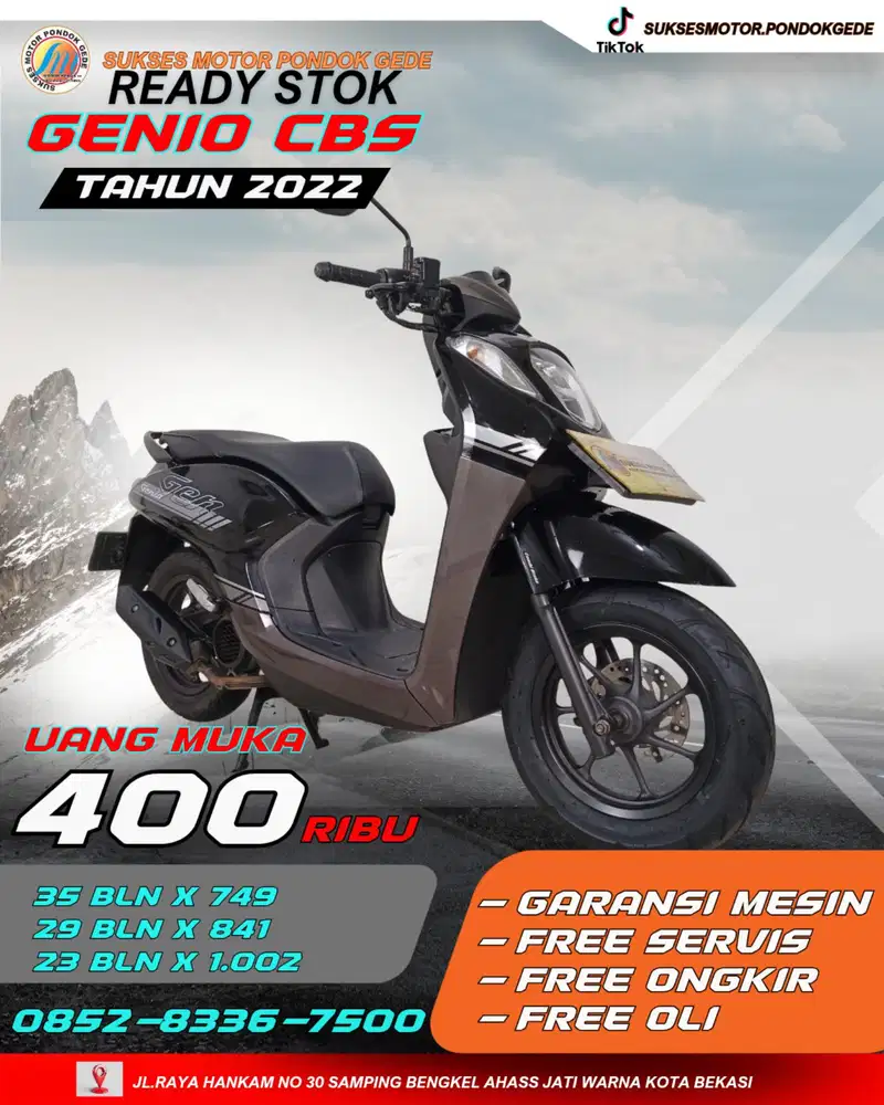 DP 400 RIBU HONDA GENIO CBS TAHUN 2022 FREE SERVIS 1 TAHUN