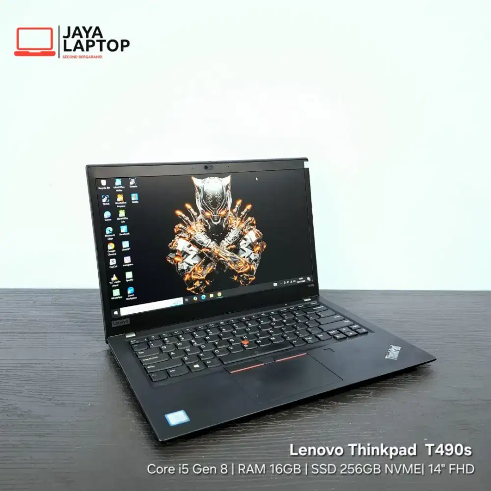 Lenovo Thinkpad T490s Core i5 RAM 16GB SSD 256 Laptop Second Bekas