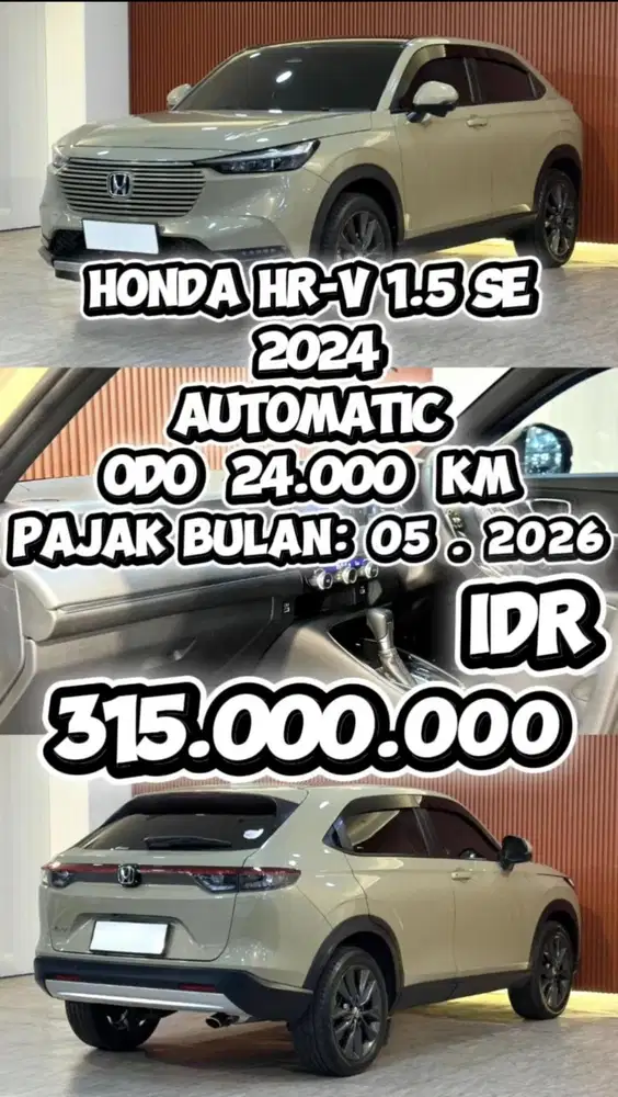 [ ODO 24.000 KM ] HONDA HR-V HRV 1.5 SE AT 2024 MULUS TERAWAT