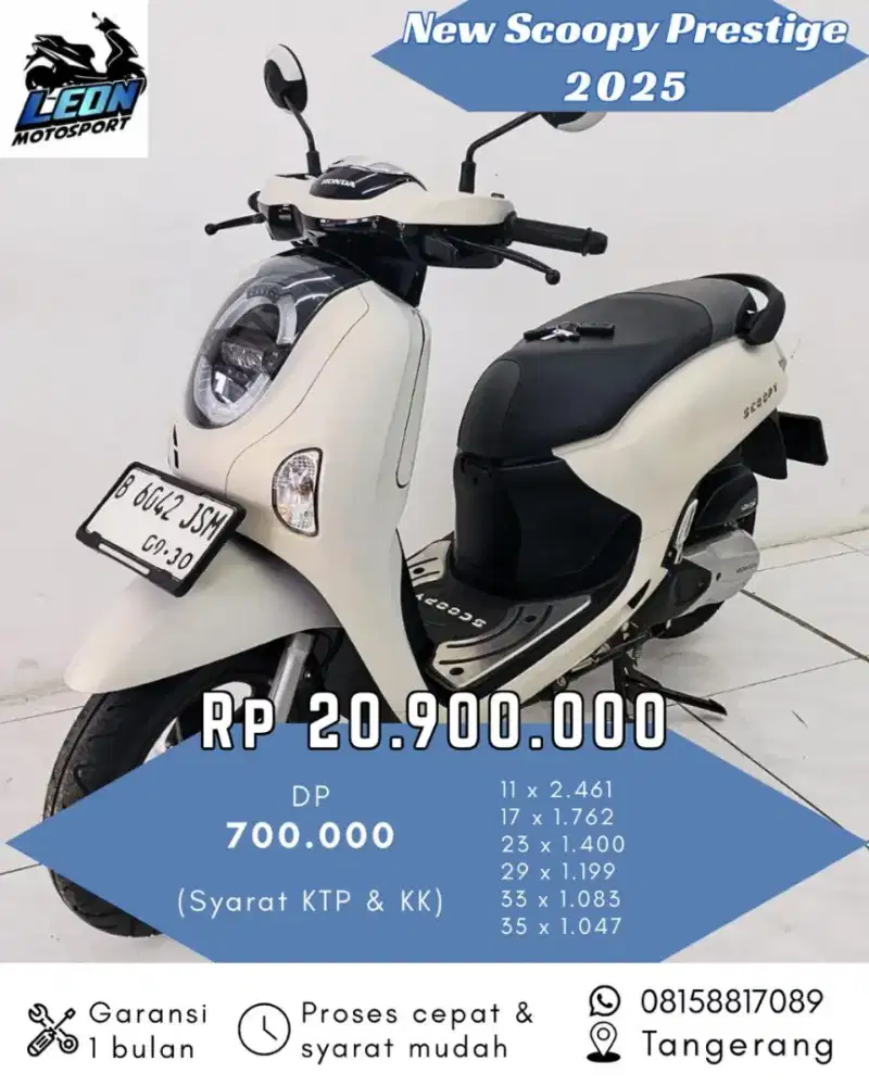 Scoopy Prestige 2025, jual beli motor seken