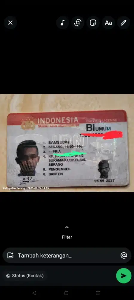 info lowker nya pngalaman puso engkel. cddl.cdd. siap lintas sumatra