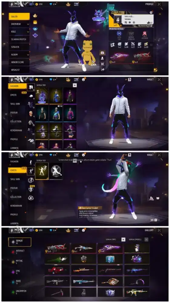 Jual akun ff aman dan terpercaya