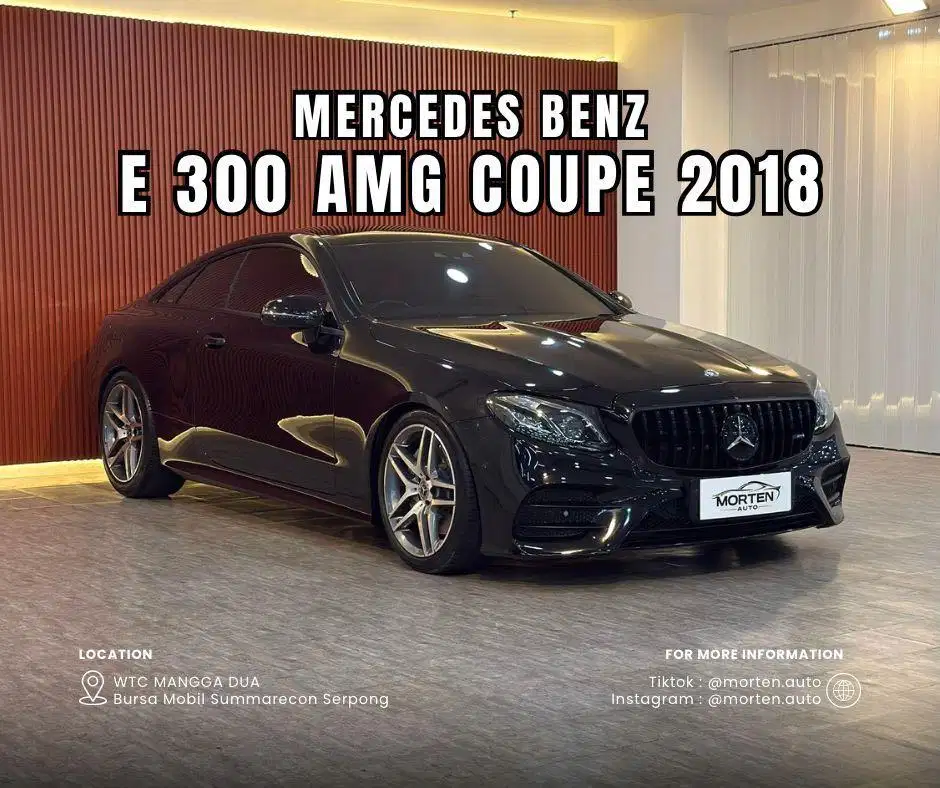 Mercedes Benz E 300 AMG Coupe 2019 Odo 37 Ribu Record Antik Bergaransi