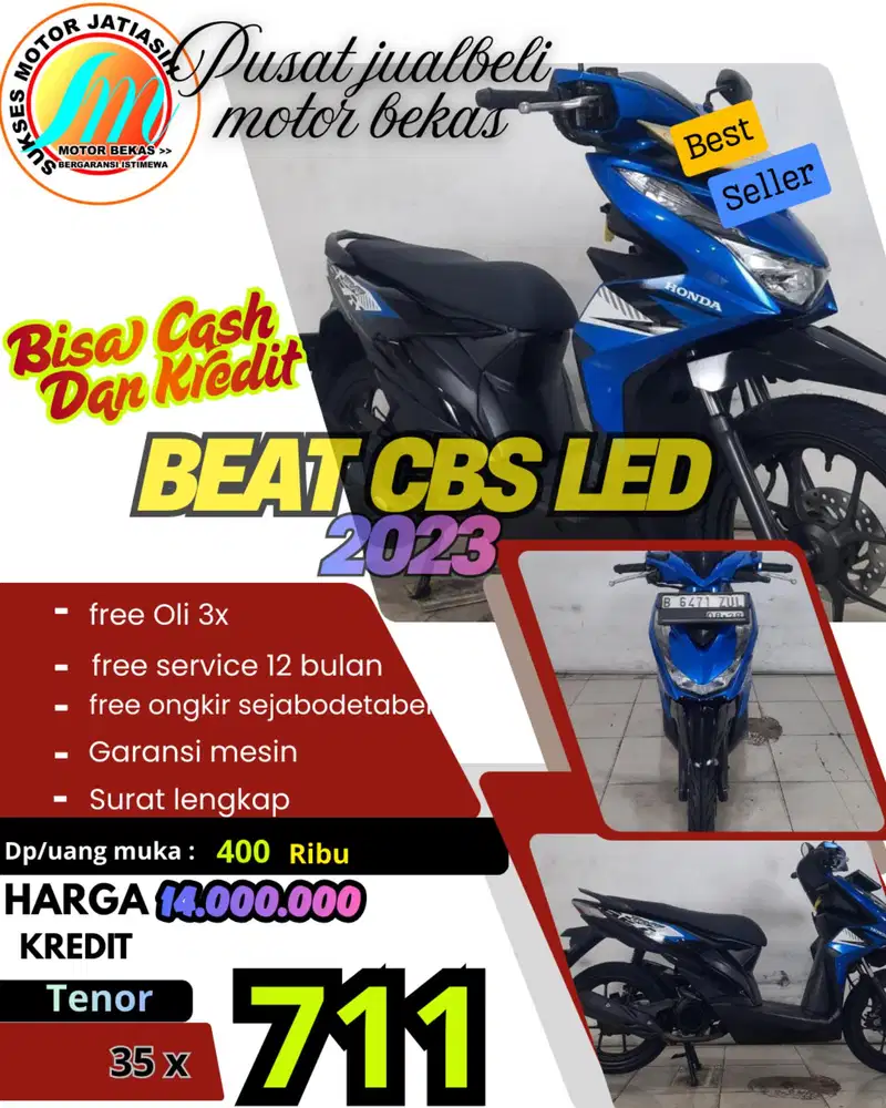PROMO SPESIAL HONDA BEAT CBS LED 2023 DP CUMA 400 DATA BISA DI BANTU