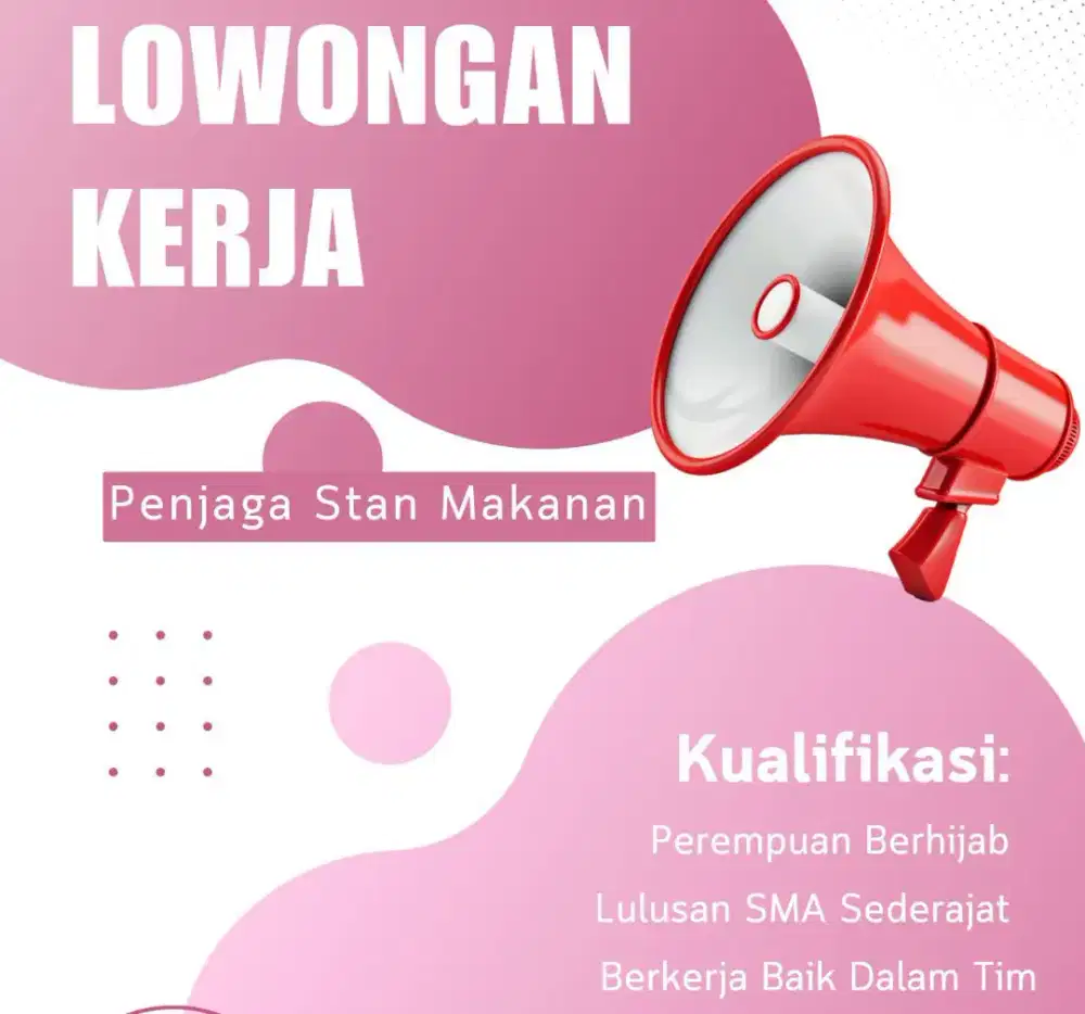 Dibutuhkan segera Penjaga Stan