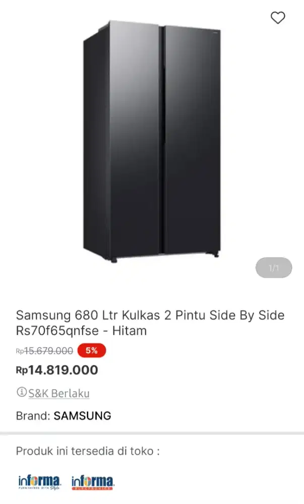 Kulkas samsung 700 liter hemat listrik