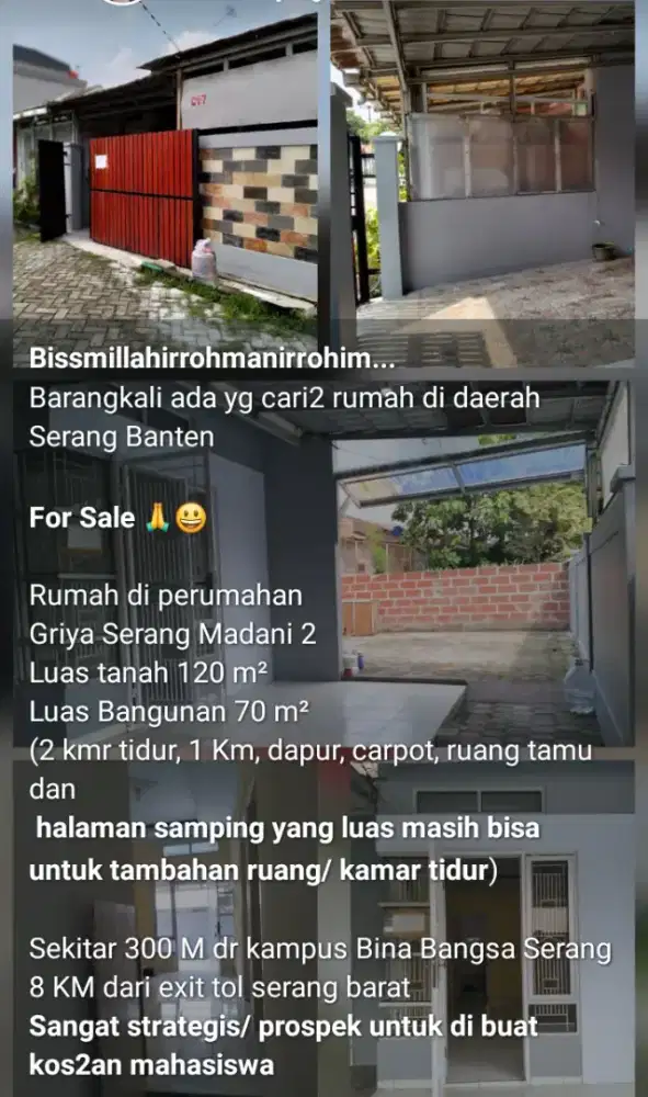 JUAL RUMAH BEBAS BANJIR