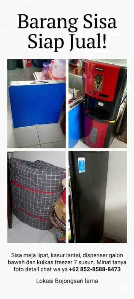 Jual perabotan second