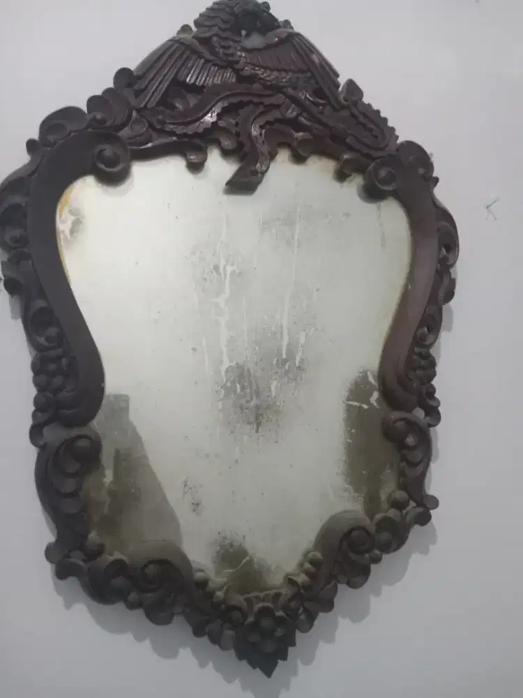 Jual cermin jati ukiran